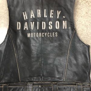 Vintage Harley Davidson Leather Vest, Men’s Size L